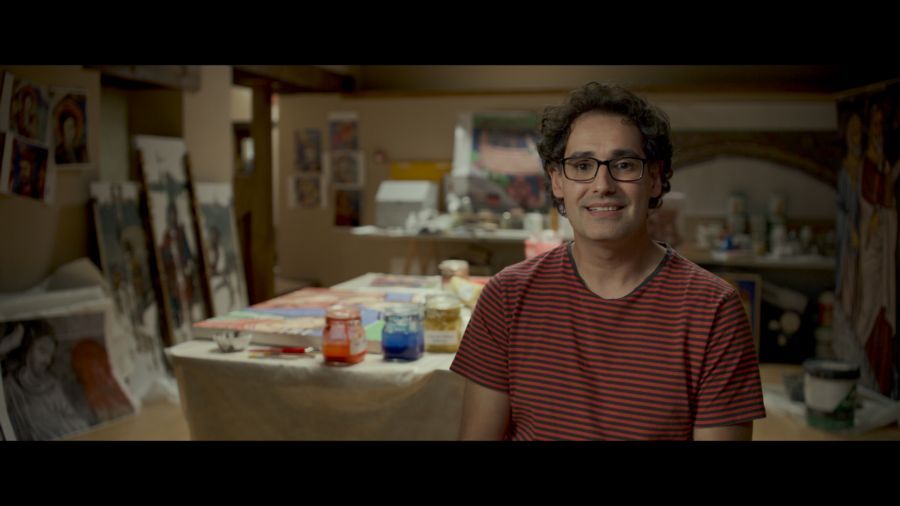 Juan Manuel Bote durante la entrevista en "El sueño de Sigena"