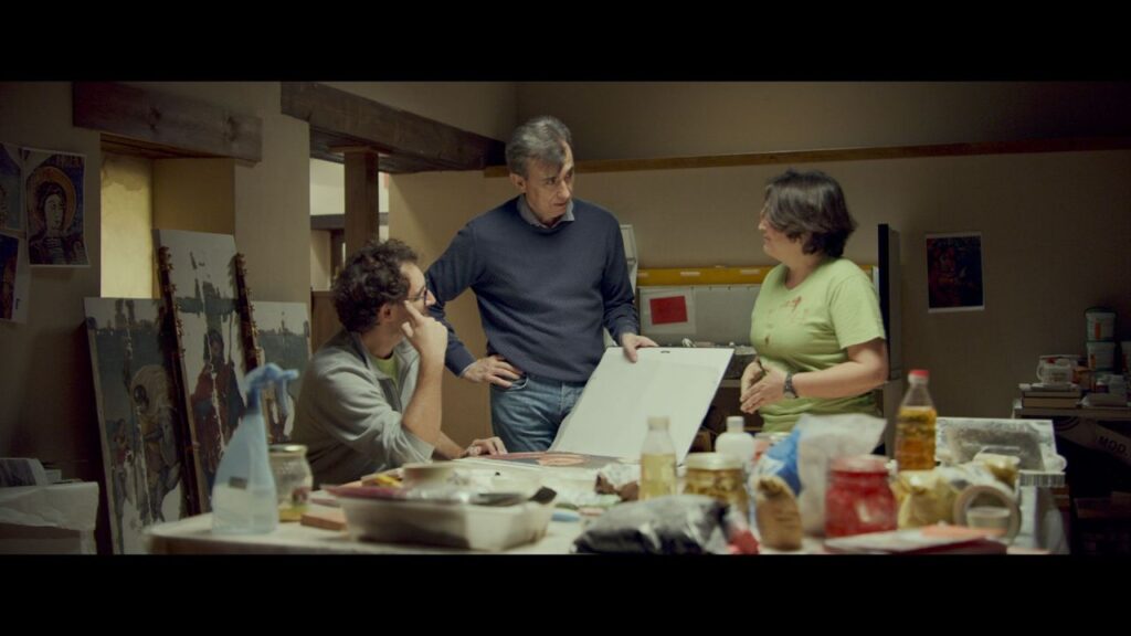 Durante el rodaje "El sueño de Sigena"