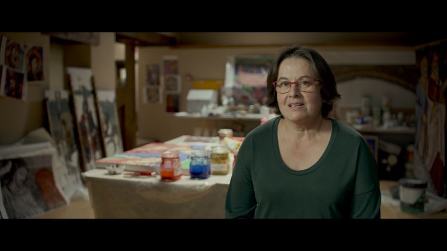 Pilar Cano durante la entrevista en "El sueño de Sigena".